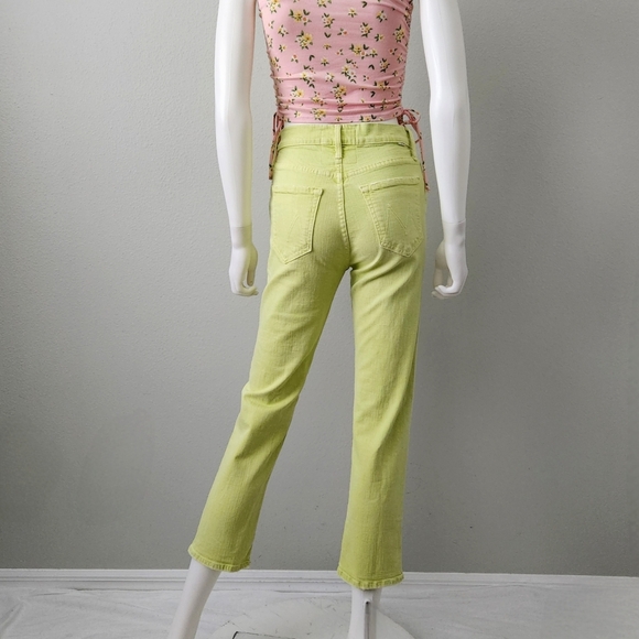 MOTHER The Tomcat Crop Straight High-Rise Jeans In Cirtron, Size 25 - Picture 4 of 16